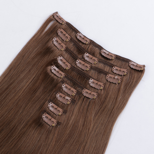100 real human hair clip in extensions JF276